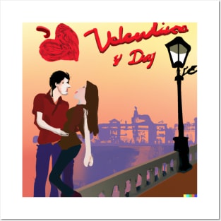 Romantic valentines Day Posters and Art